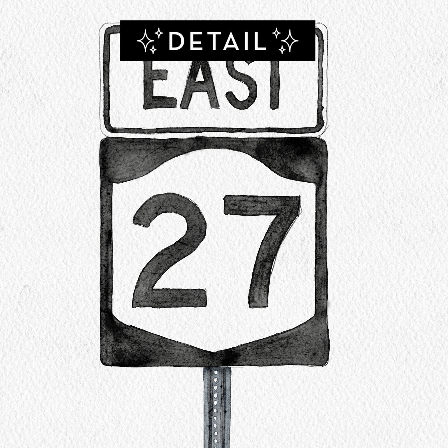 27 East Sign - Print