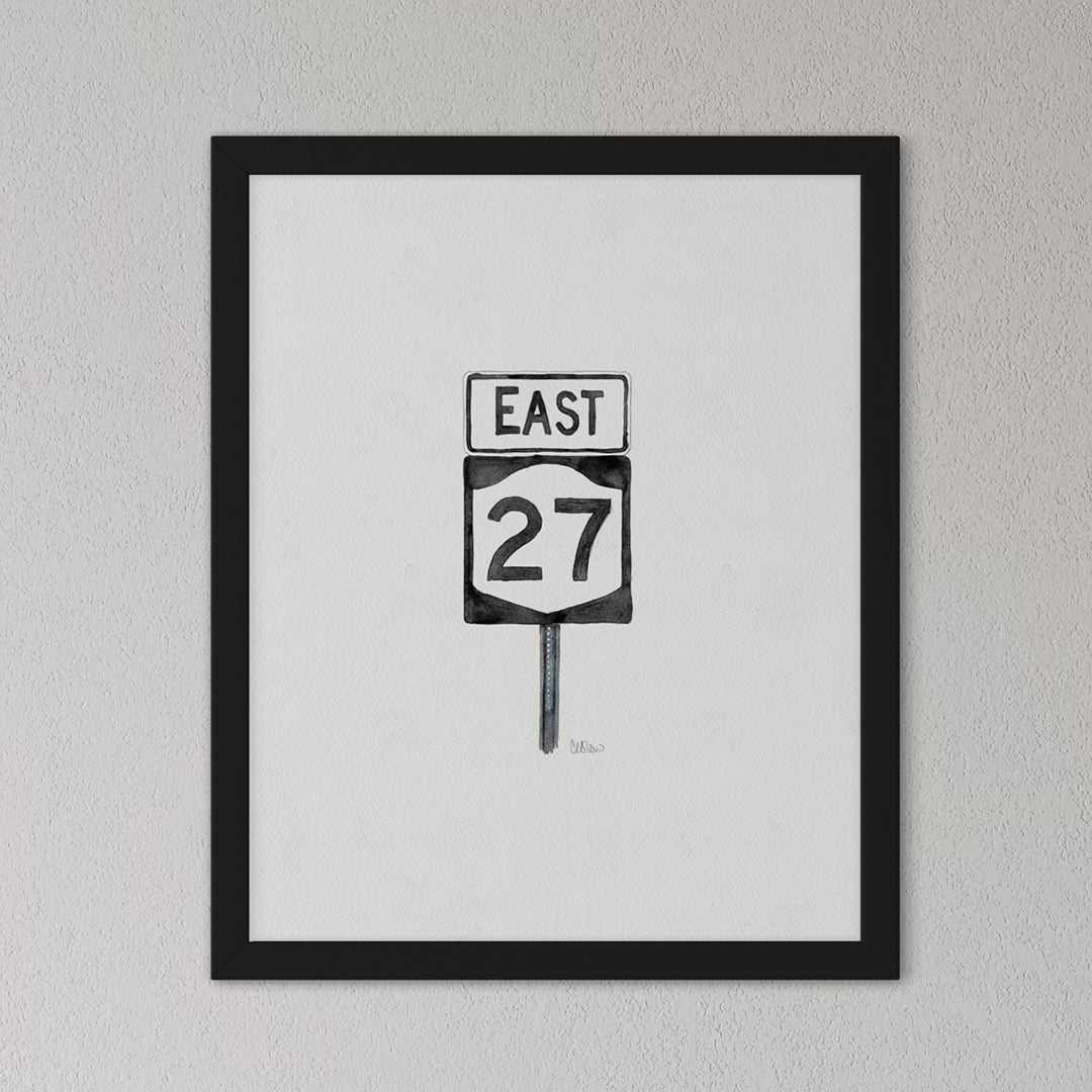 27 East Sign - Print