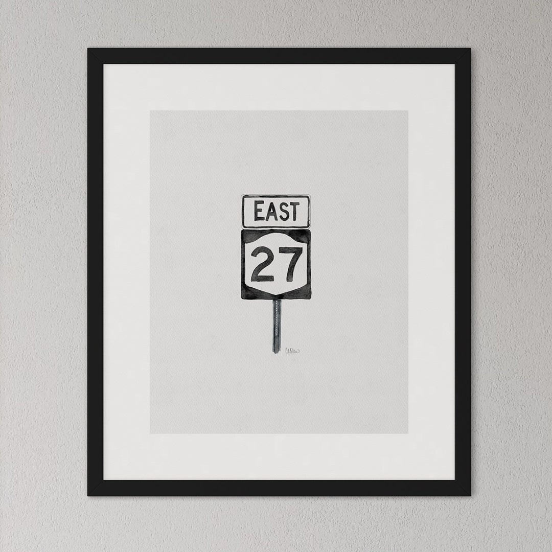 27 East Sign - Print