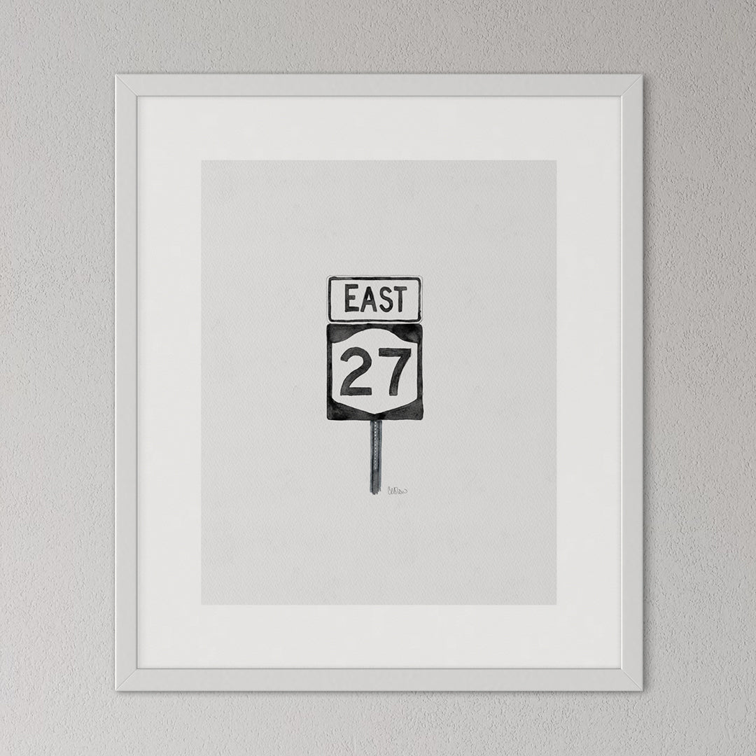 27 East Sign - Print