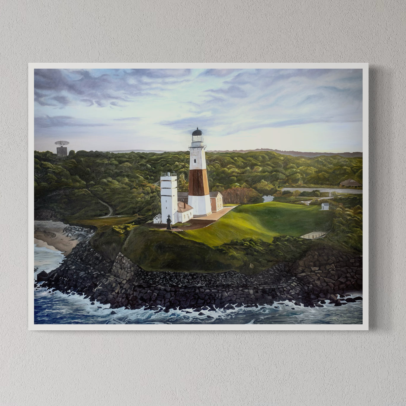 MONTAUK LIGHTHOUSE PAINTING BY CANDACE CESLOW