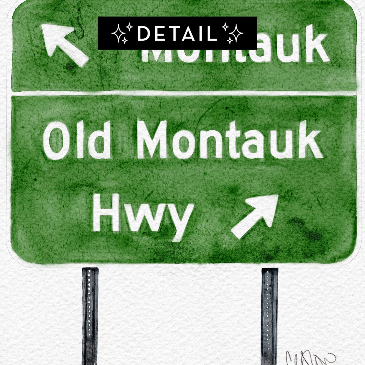 Montauk Highway Sign - Print