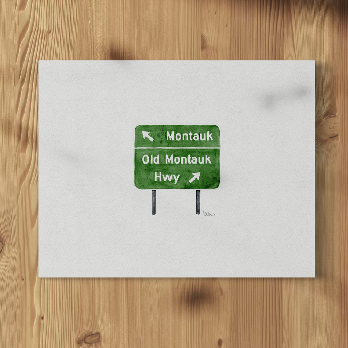 Montauk Highway Sign - Print
