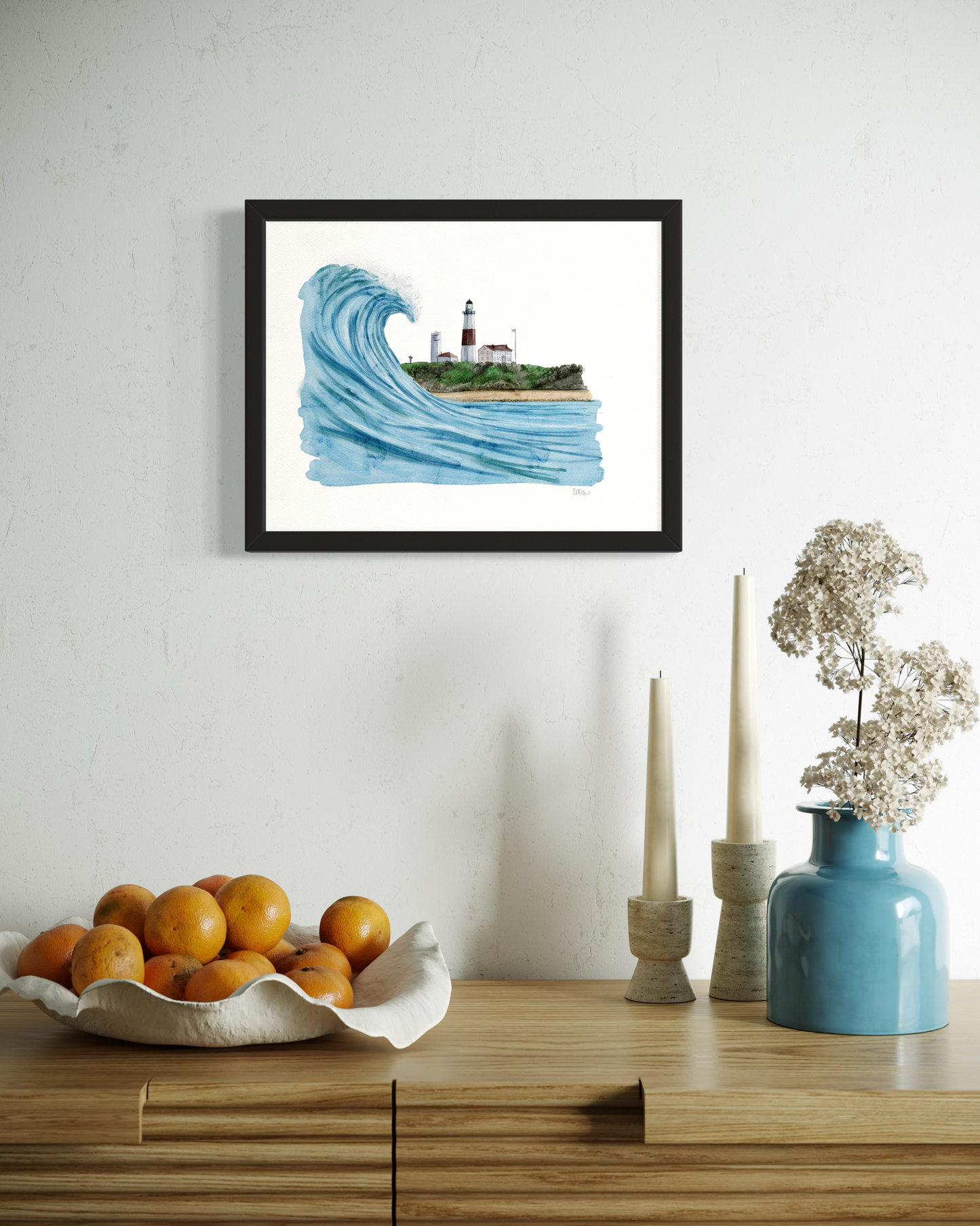 Wave Watch at Montauk Lighthouse - Print