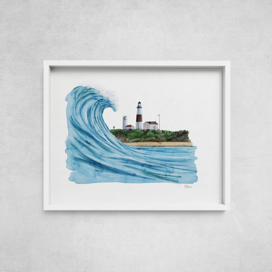 Wave Watch at Montauk Lighthouse - Print