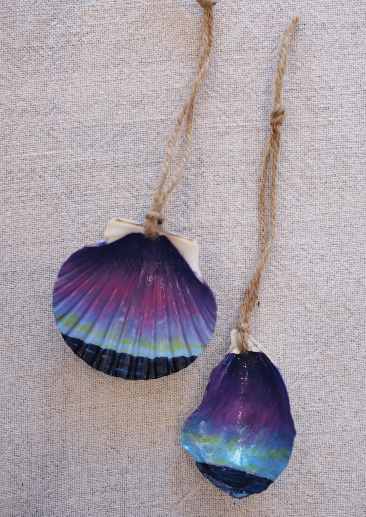 Seashell Ornament - Northern Lights