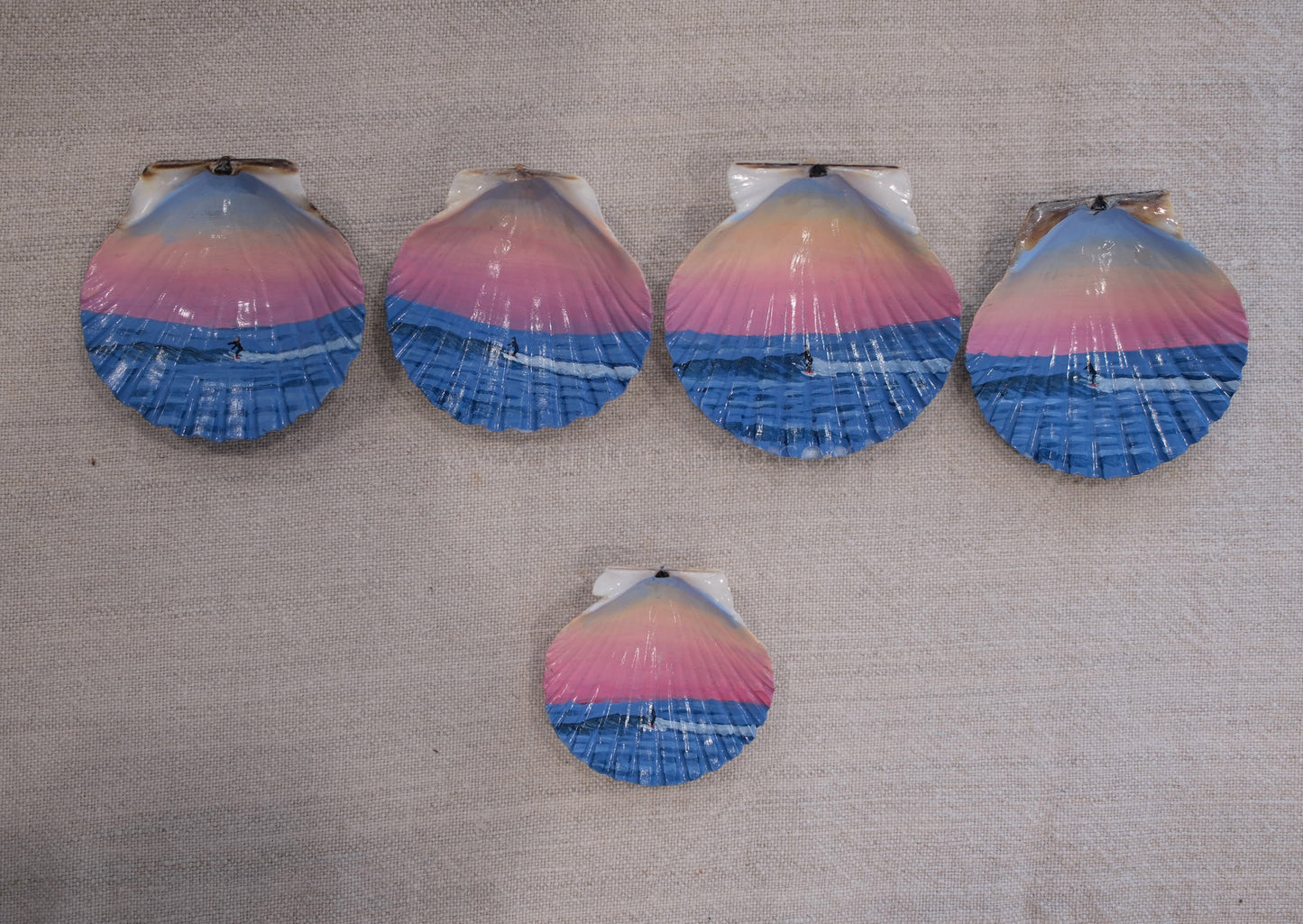 Seashell Ornament - Sunset Surfer