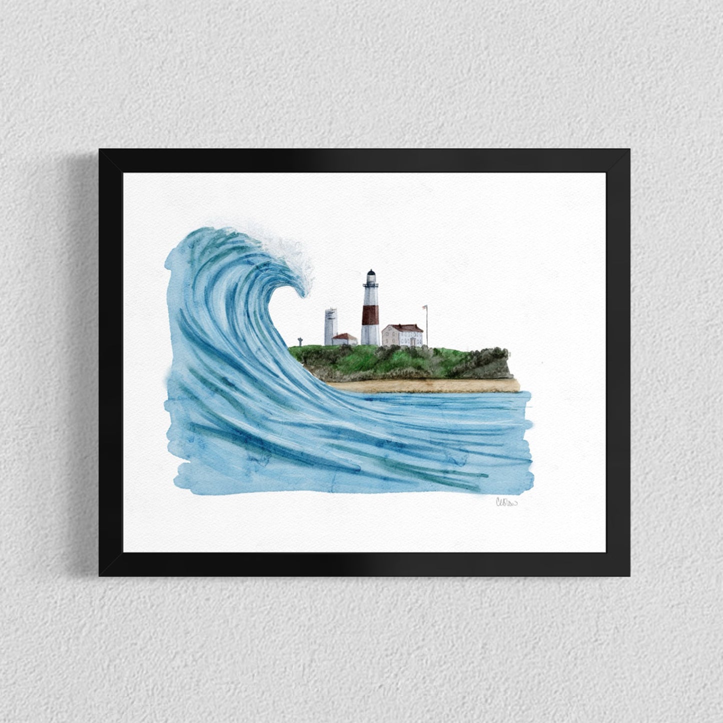 Wave Watch at Montauk Lighthouse - Print