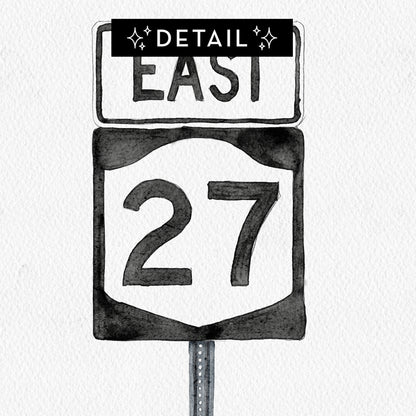 27 East Sign - Print