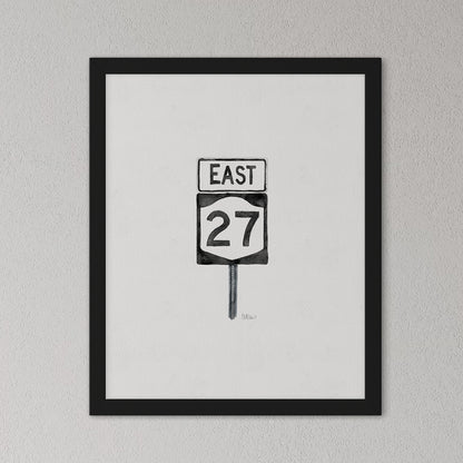 27 East Sign - Print