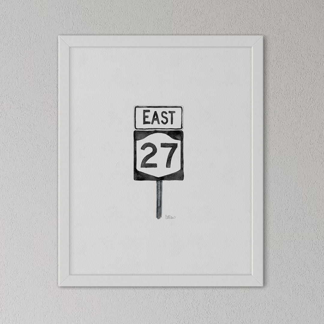 27 East Sign - Print