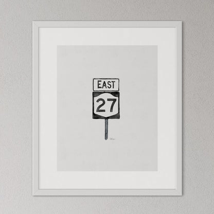 27 East Sign - Print