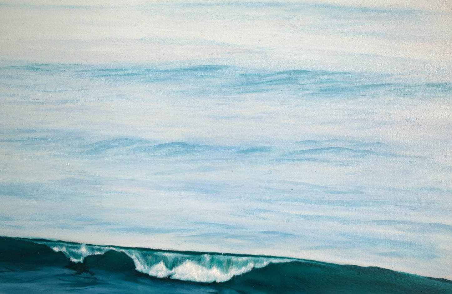 Close-up of a fabric with blue and white abstract pattern