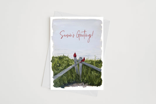 Season's Greetings - Cardinals - Greeting Card