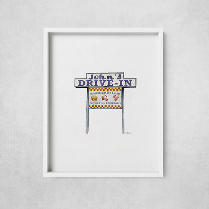 Drive In Delight Sign - Print