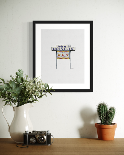 Drive In Delight Sign - Print
