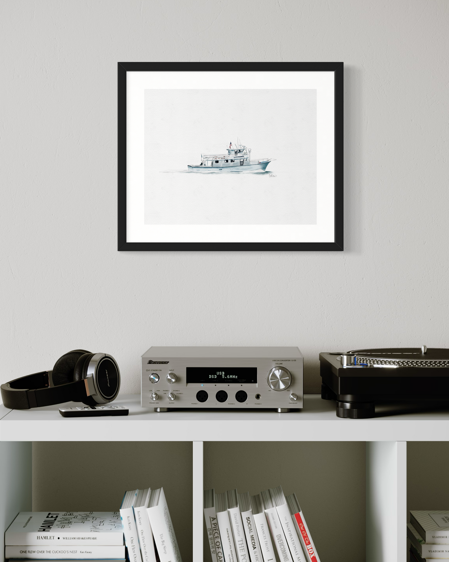 Lazybones Charter Fishing Boat - Print