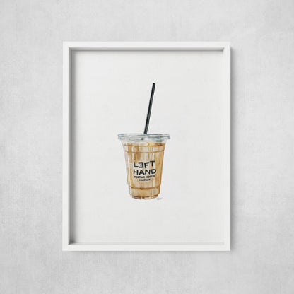 Left Hand Iced Coffee - Print