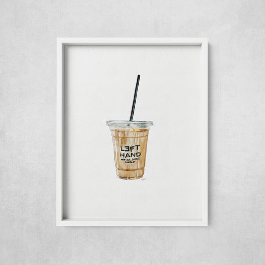 Left Hand Iced Coffee - Print