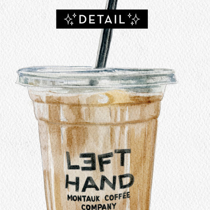Left Hand Iced Coffee - Print