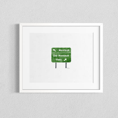 Montauk Highway Sign - Print