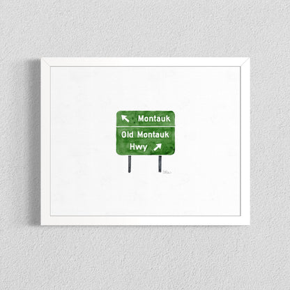 Montauk Highway Sign - Print