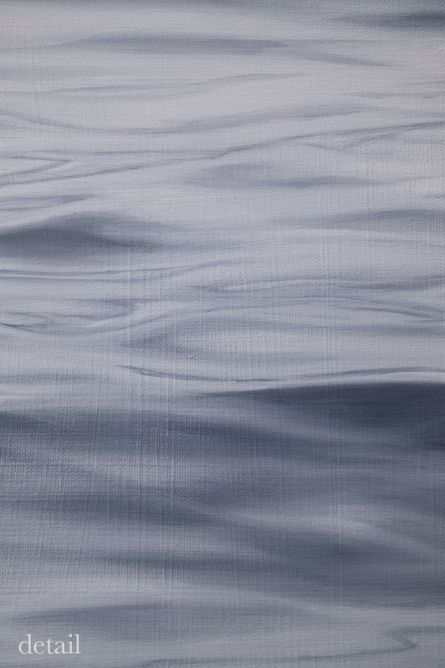 Contemporary coastal painting detail showing subtle crest formation and atmospheric tonal layering.