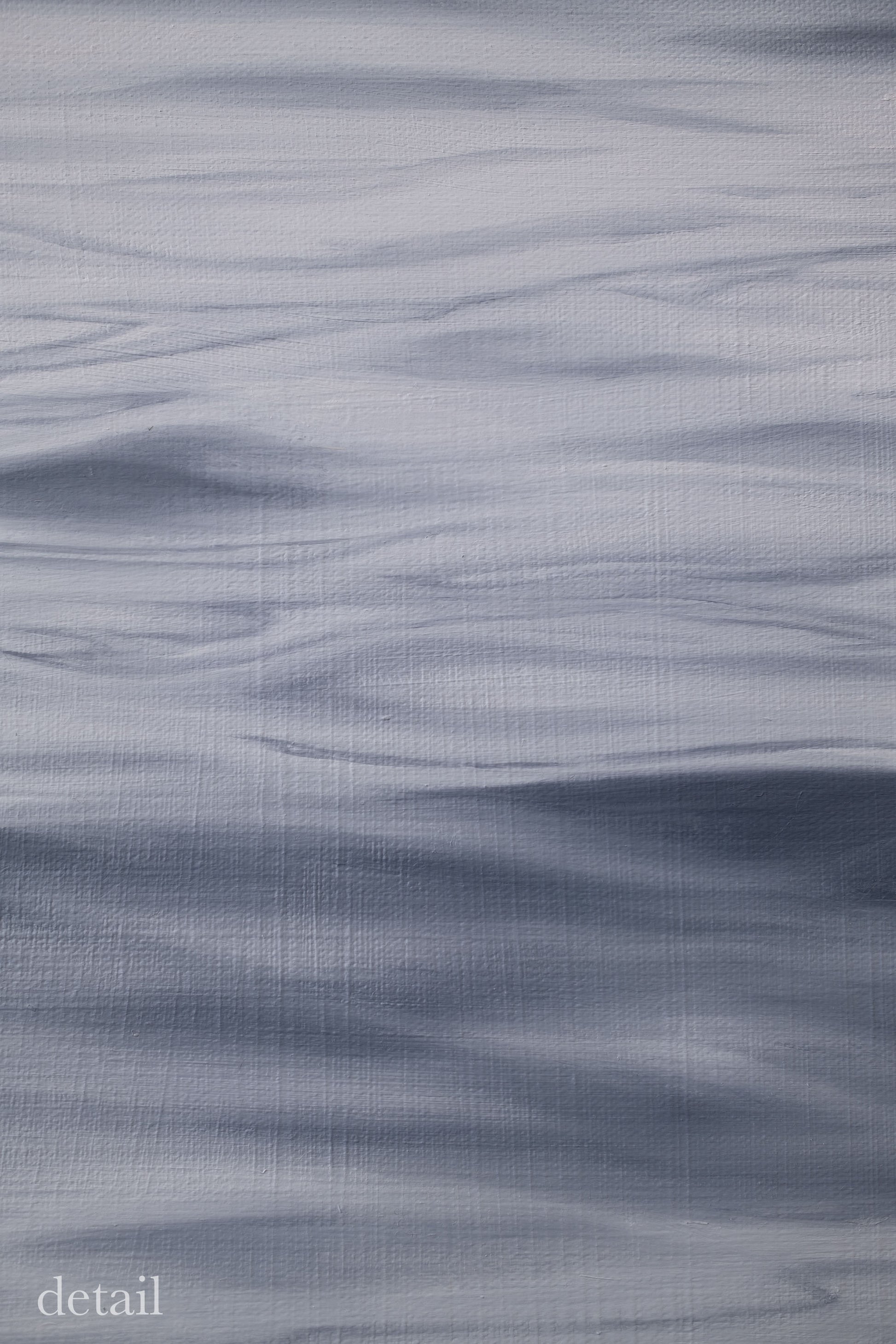 Contemporary coastal painting detail showing subtle crest formation and atmospheric tonal layering.