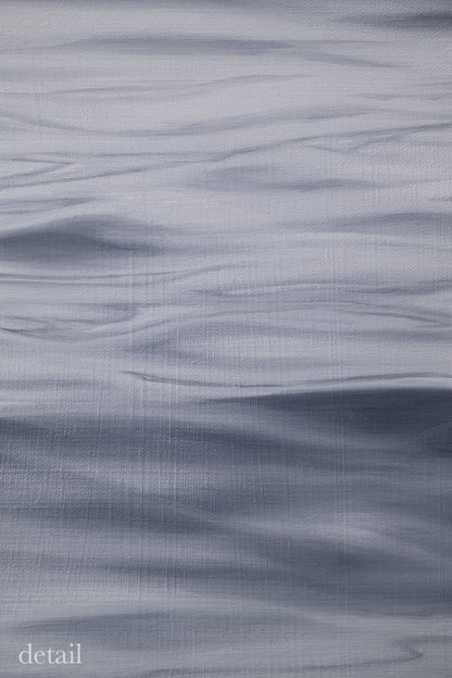 Contemporary coastal painting detail showing subtle crest formation and atmospheric tonal layering.