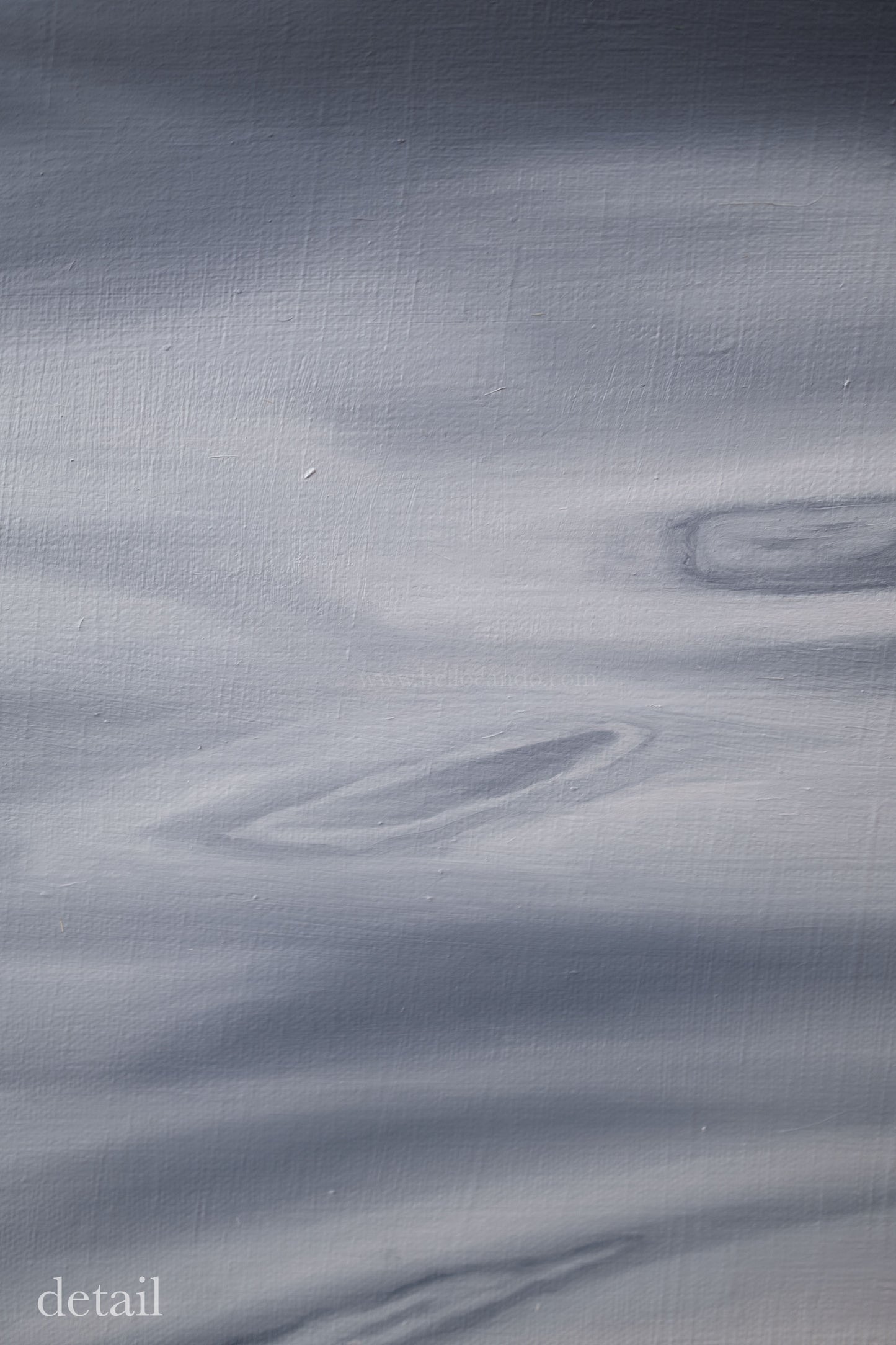 Original seascape oil painting detail with abstract ripple shapes and refined brushwork texture.