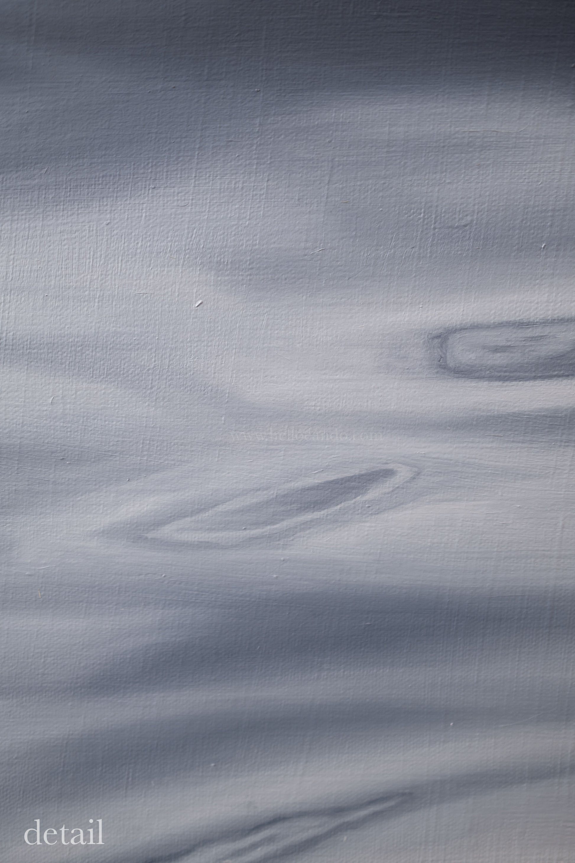 Original seascape oil painting detail with abstract ripple shapes and refined brushwork texture.