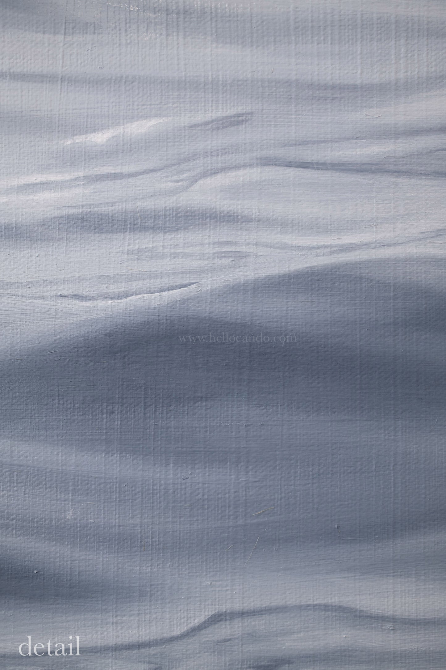 Contemporary coastal oil painting detail capturing calm horizontal water movement and refined brushwork.