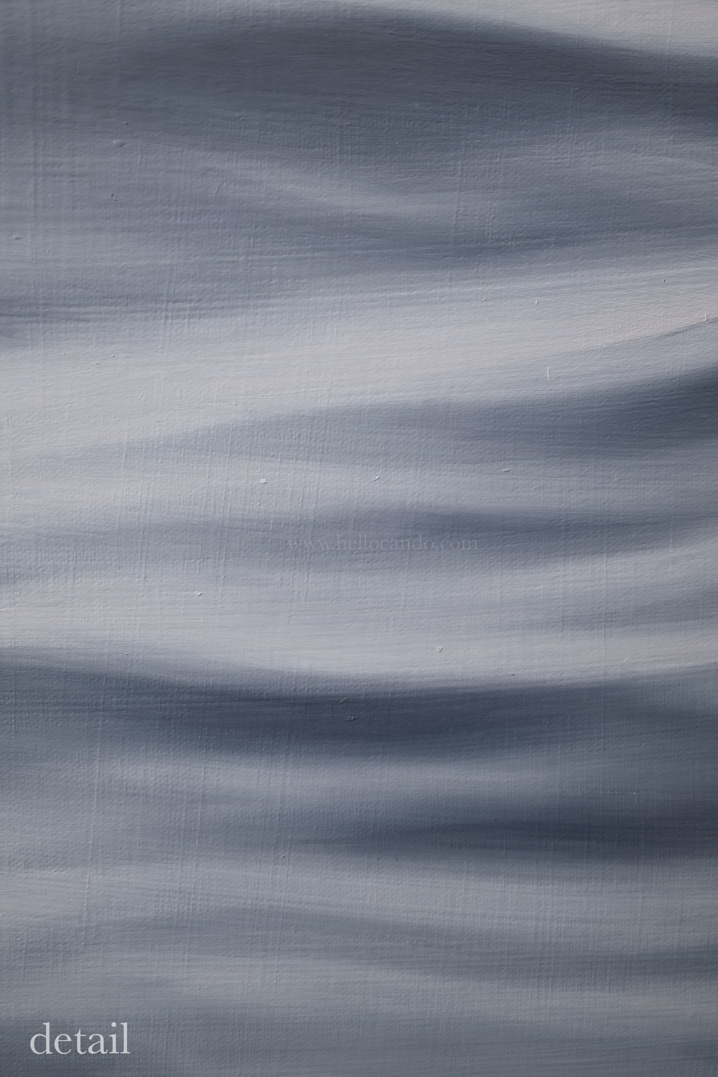 Detail from original ocean painting highlighting smooth tonal transitions and layered wave movement.