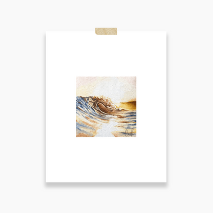 Golden Wave - Mini Print - Limited Edition