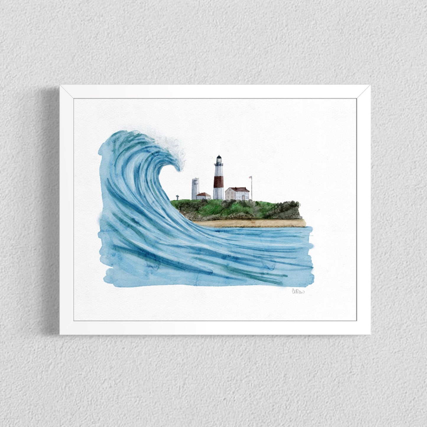 Wave Watch at Montauk Lighthouse - Print